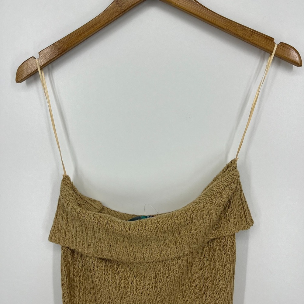 Free People FP Beach Knit Tube Top Women's Size XS Beige Button New NWT - Picture 7 of 11